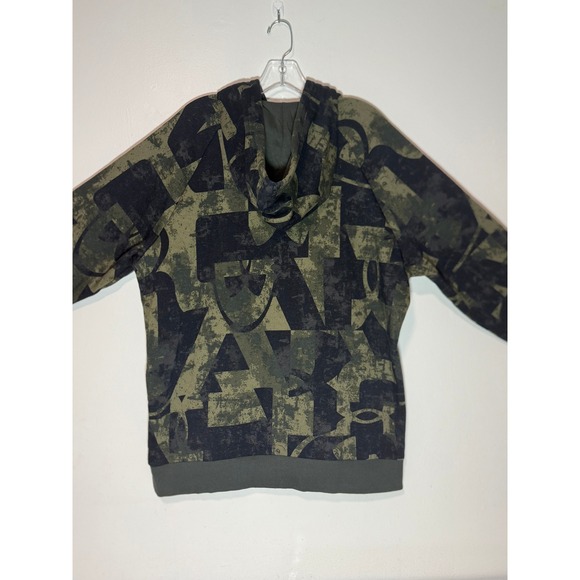 Under Armour Mens Hoodie Camo Logo Print Pullover Athletic Sweatshirt LG - Picture 2 of 6